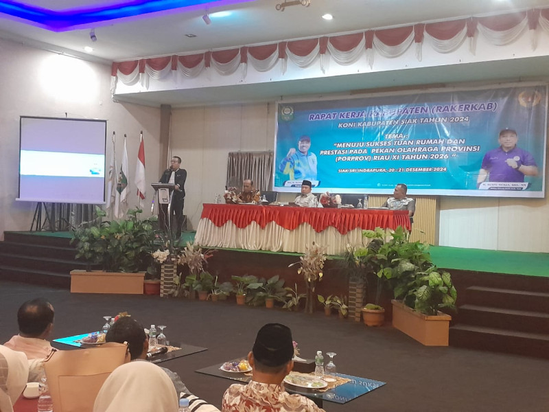 Hadiri Rakerkab Siak, Koni Riau Yakin Siak Jadi Tuan Rumah Yang Baik Pada Porprov 2026