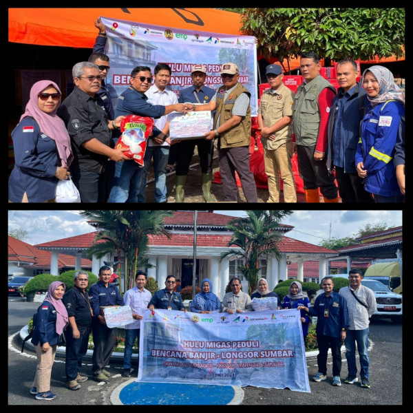 SKK Migas - KKKS Salurkan Bantuan Bencana Banjir - Longsor di Sumatera Barat  
