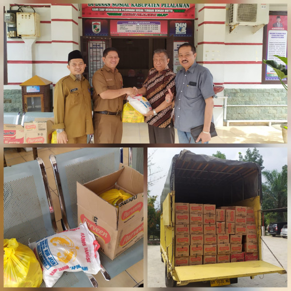 PT Arara Abadi Salurkan 500 Paket Sembako Buat Warga Terdampak Banjir Di Kabupaten Pelalawan