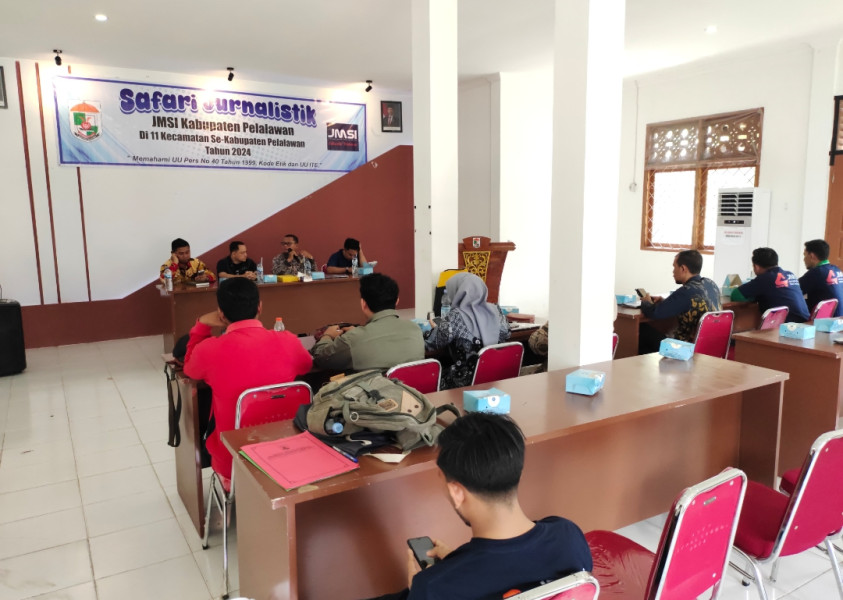 JMSI Pelalawan Gelar Safari Jurnalistik di Pangkalan Lesung