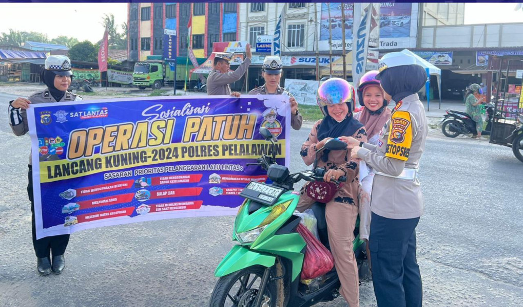 1337 Pengendara Terjaring Selama Operasi Patuh Lancang Kuning 2024 Polres Pelalawan