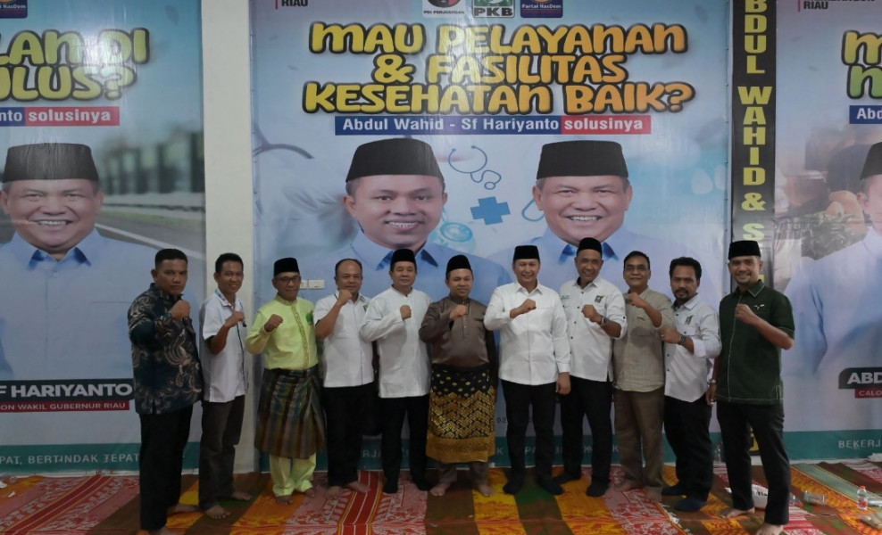Resmikan Posko Pemenangan di Ujung Batu, Abdul Wahid Dapat Dukungan Tokoh Rohul