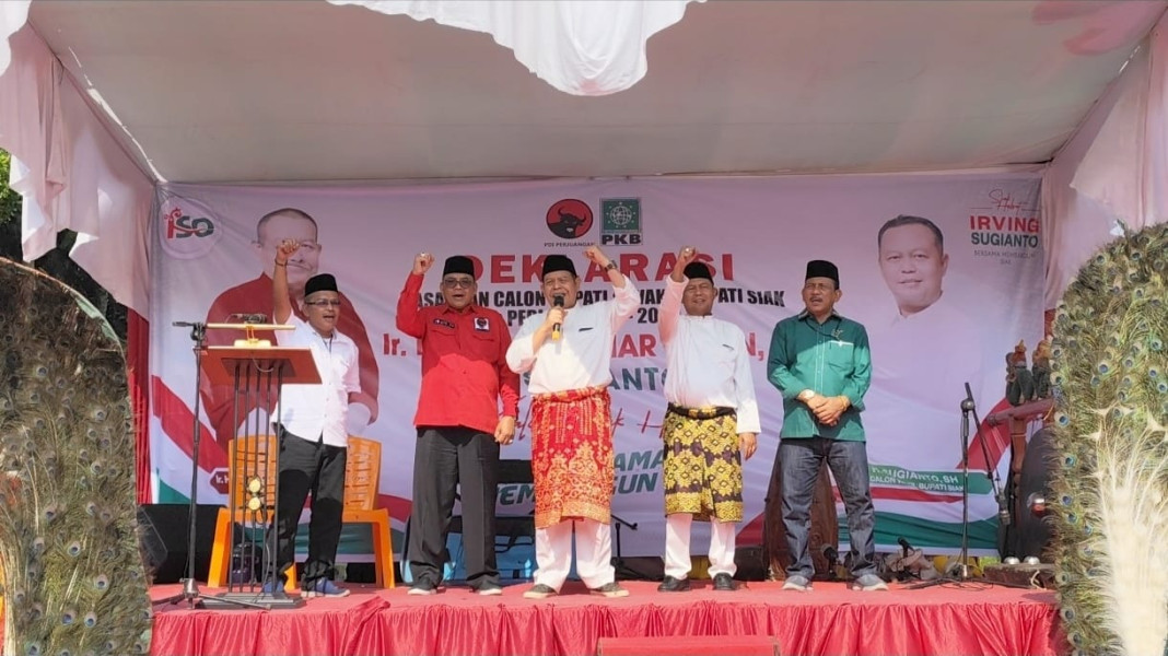 Usai Daftar ke KPU, Pasangan Irving-Sugianto Gelar Deklarasi Dengan Tagline HEBAT
