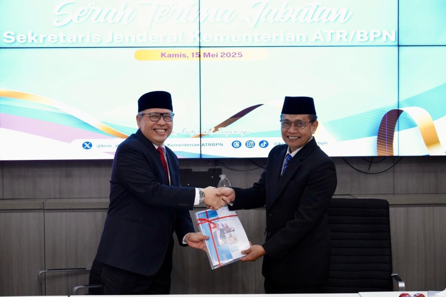 Sertijab Sekjen Kementerian ATR/BPN, Pudji Prasetijanto Hadi Minta Dukungan dalam Mengemban Amanah
