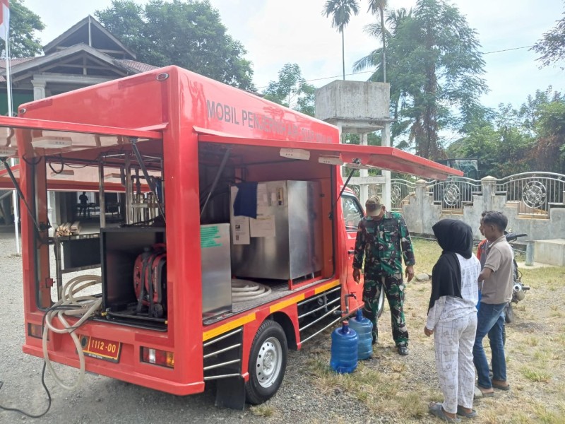 Hadirkan Air Minum Gratis,  Dandim 0102/Pidie:Kehadiran Satgas TMMD Harus Mampu Mengatasi Kesulitan Rakyat
