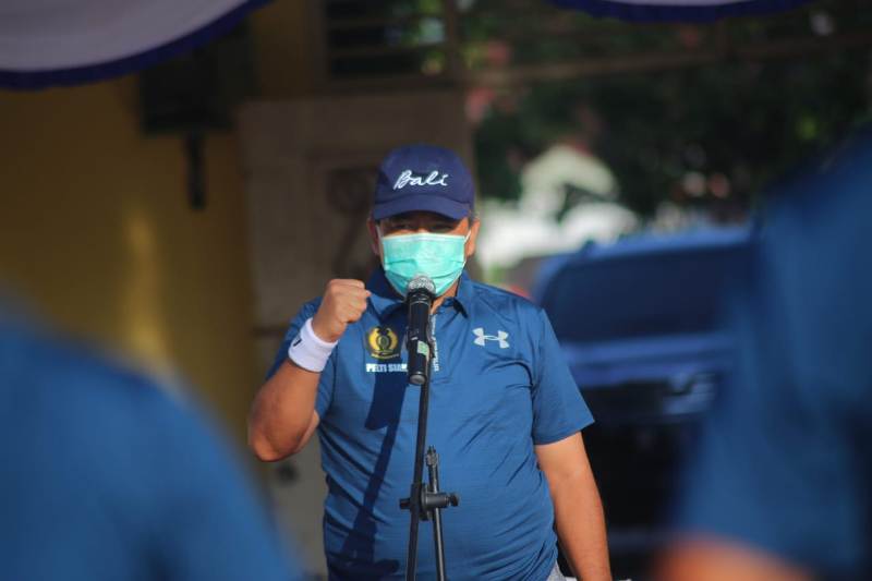 Di Era New Normal, Bupati Alfedri Buka Kejuaraan Tenis Lapangan Piala Pelti Cup Siak 2020