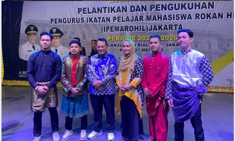 Bupati Bistamam Kukuhkan Pengurus Ipemarohil Rohil Di Jakarta