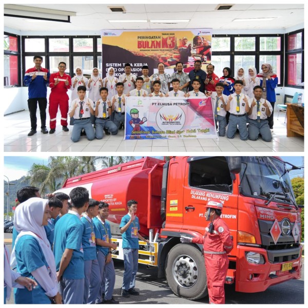 Elnusa Petrofin Gelar Sosialisasi Bahaya Blind Spot kepada Pelajar di Kota Padang