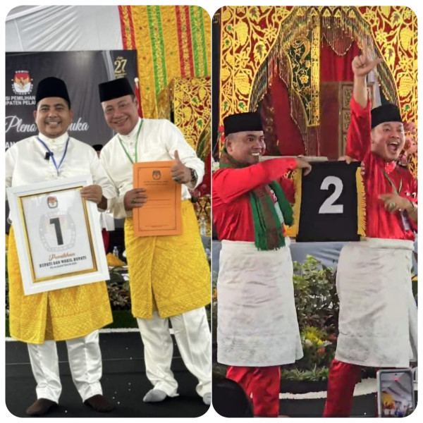 Pilkada Pelalawan 2024, Pasangan Nasar - Abu Nomor Urut 1 dan Zukri - Tamrin Nomor Urut 2