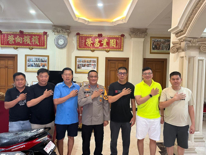 Kapolres Rohil Cooling System Bersama Tokoh Masyarakat Tionghoa Bagan Siapi-api