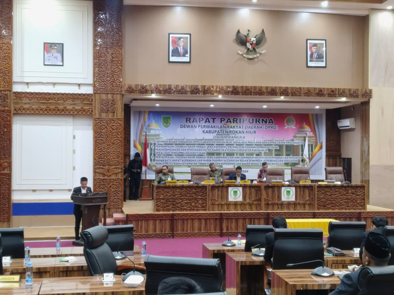 Banggar DPRD Rohil Sampaikan Laporan Akhir Perubahan KUA dan PPAS APBD 2024