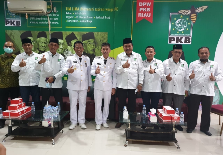 Usai Dilantik, Bupati dan Wakil Bupat Rohil Kunjungi Kantor PKB Riau