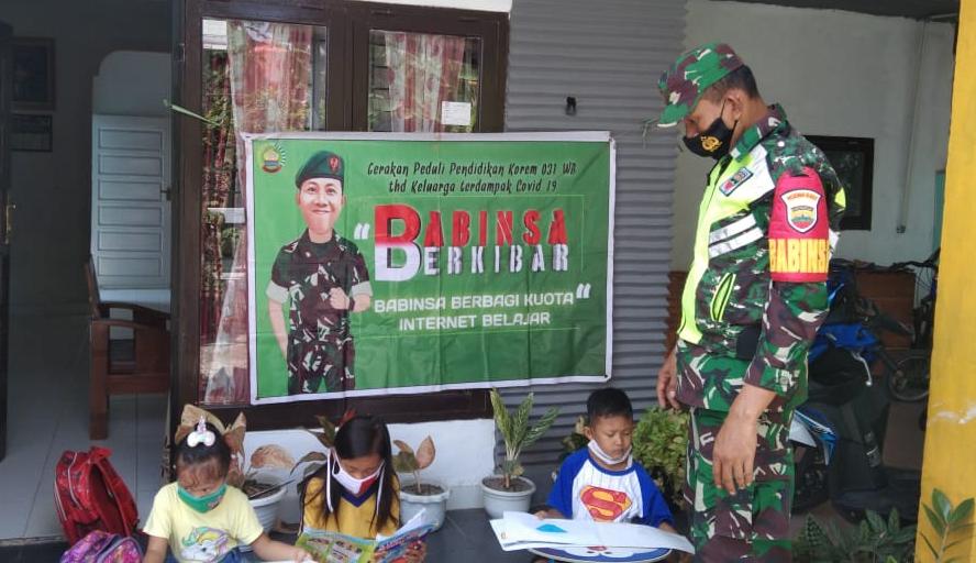 Meski Pendemi, Sertu TH Hutagalung Inginkan Siswa PSB Tetap Bisa Belajar