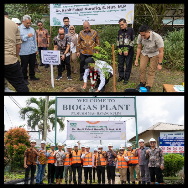 Susun Roadmap Pengurangan Emisi GRK, Menteri LH Hanif Faisol Kunjungi PT Musim Mas