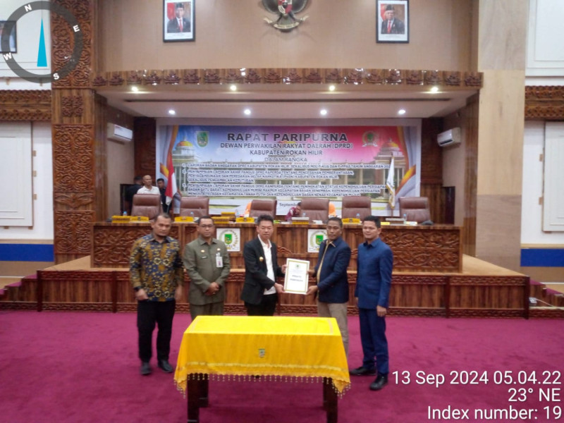 DPRD Rohil Tetapkan Ranperda P4GN Menjadi Perda
