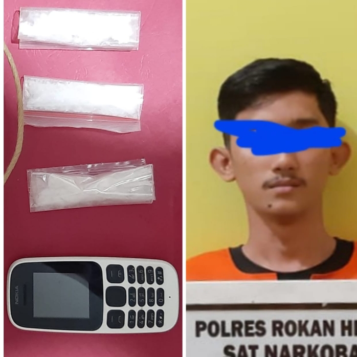 Diduga Kurir Sabu ditangkap Di Eks Kantor DPRD Rohil