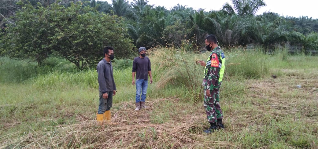 Sertu Abdon Pordusi Minta Masyarakat Tidak Buka Lahan Dengan Cara Membakar