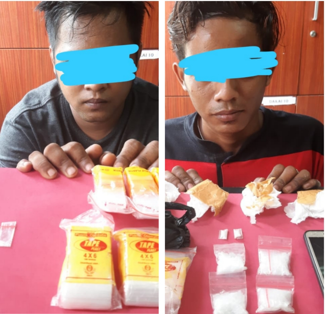 Edarkan Shabu, 2 Orang Pria Ditangkap Satuan Reserse Narkoba Polres Siak