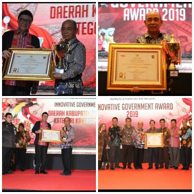HUT Kabupaten Pelalawan Ke- 20 , Bupati Harris Terima Penghargaan Innovative Government Award Pering