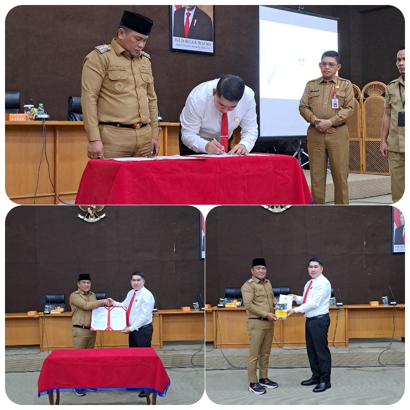 Bupati Pelalawan Tandatangani MoU Dengan Kejaksaan Negeri Pelalawan