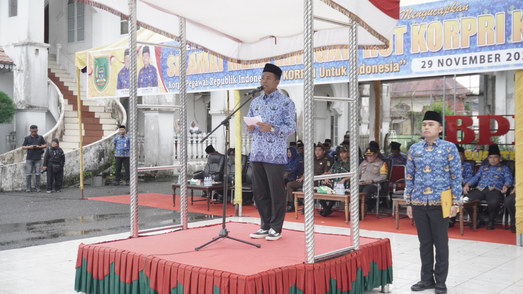 Apel Peringatan Hari Korpri ke-53 ,Korpri  berkontribusi Bagi Bangsa , Ini Kata Wabup H.Sulaiman