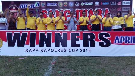 PS Bhayangkara Z Juarai Open Turnamen Sepakbola RAPP Kapolres Cup 2016