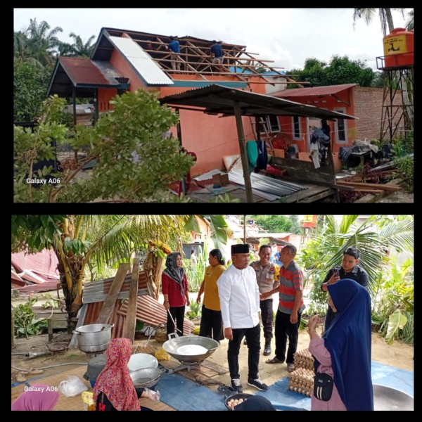 Gerak cepat, Bupati Zukri Kunjungi Korban Angin Puting Beliung di Lubuk Ogong