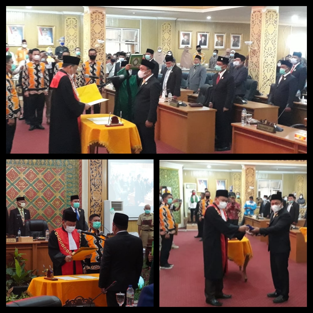 Melalui Rapat Paripurna, Baharuddin Dilantik Menjadi Ketua DPRD Pelalawan
