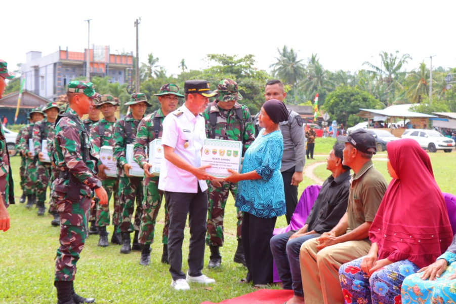 Melalui Program Lintas Sektoral, Bupati Rohil Buka TMMD Ke-117