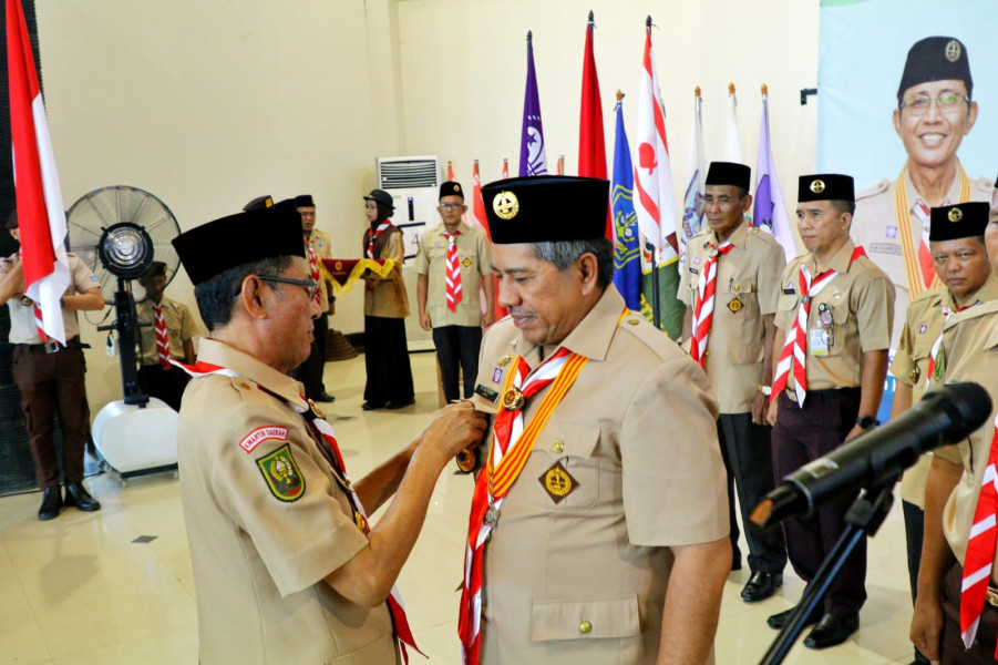 Alfedri Dilantik Jadi Ketua MPC Gerakan Pramuka Siak