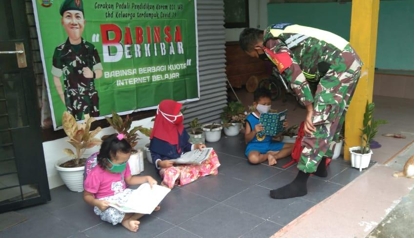 Sertu Abdon Pardosi Berharap, Siswa Tetap Eksis Belajar Meski Pendemi Covid-19 dan Berprestasi