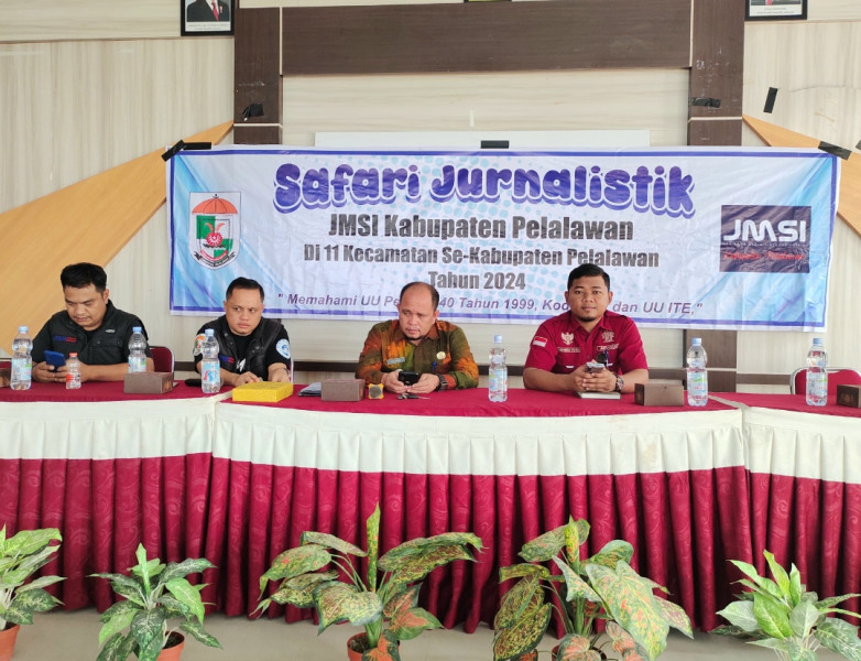 Safari Jurnalistik JMSI Pelalawan, Camat Langgam Sebut Wawasan Baru Kades