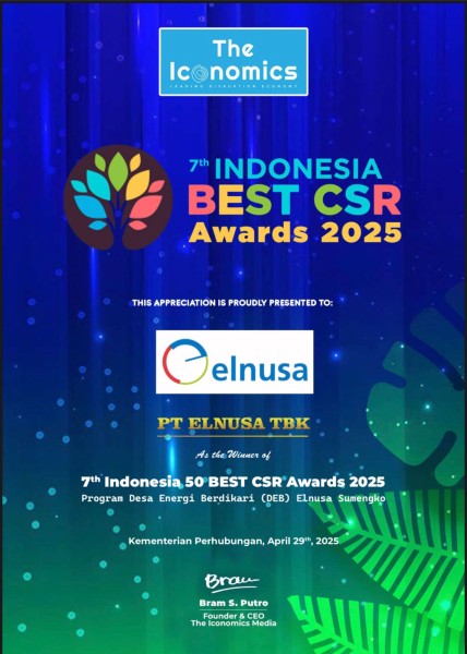 Jalankan Program Desa Energi Berdikari di Desa Sumengko, Elnusa Raih Indonesia Best CSR Awards 2025