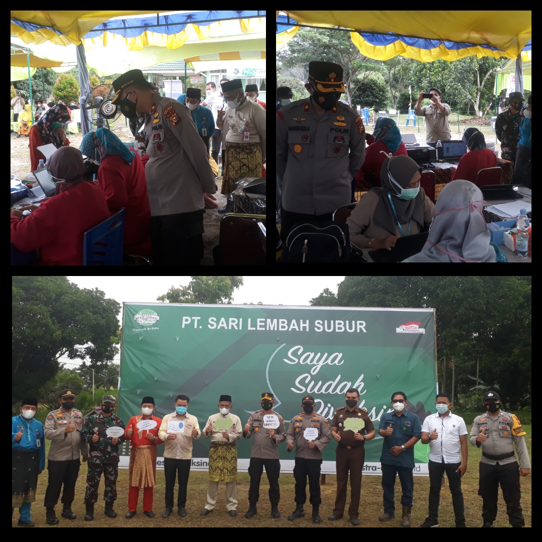 Apresiasi Pelaksanaan Vaksinasi Gotong Royong PT SLS, Ini Komentar Wakapolres dan Sekda