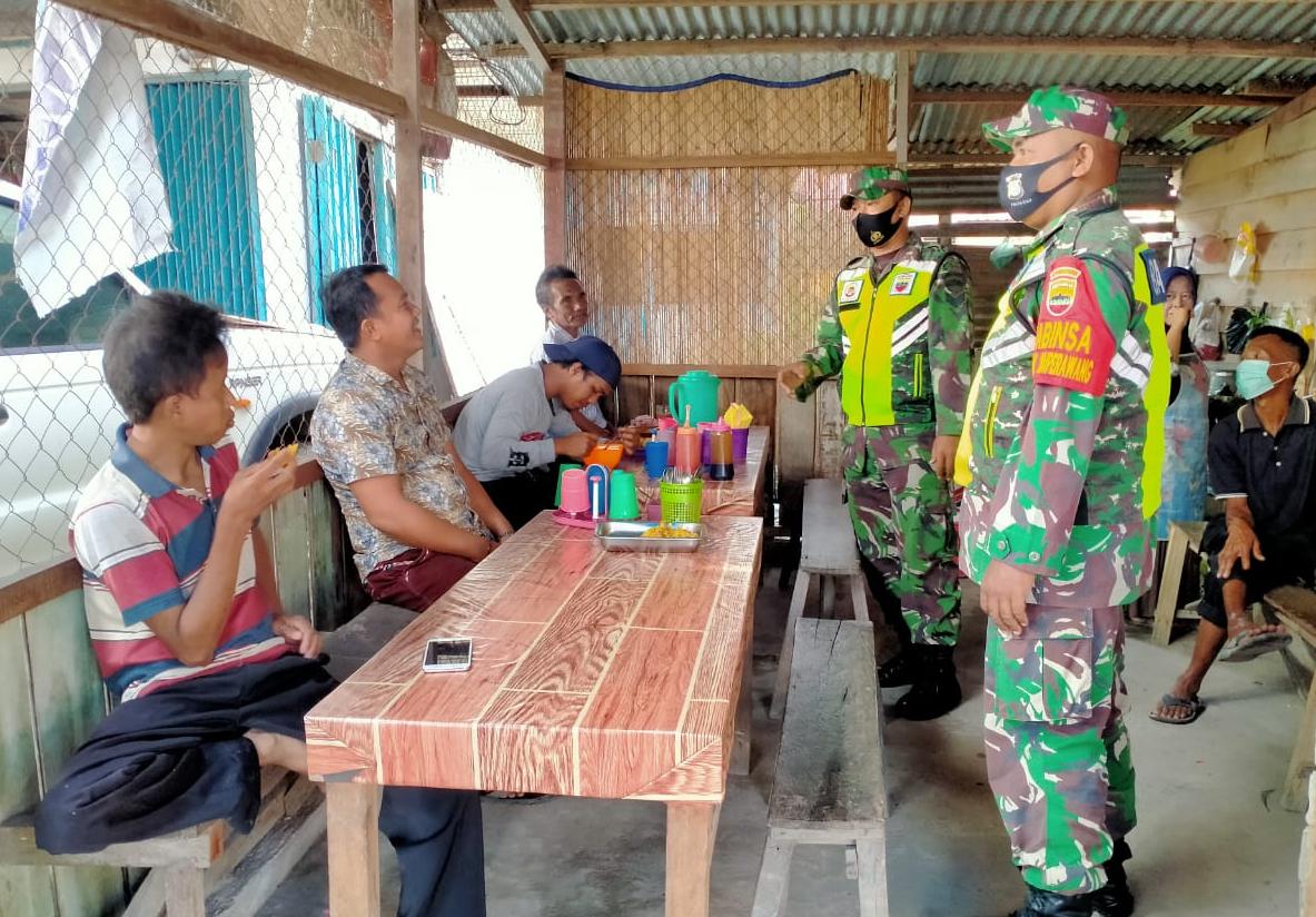 Serma Edy Suprianto Jaring 5 Warga Tidak Pakai Masker