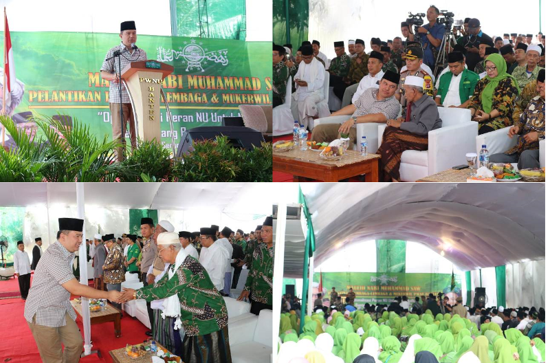 Kapolda Banten Hadiri Peringatan Maulid Nabi Muhammad SAW Dan Mukerwil PWNU Banten