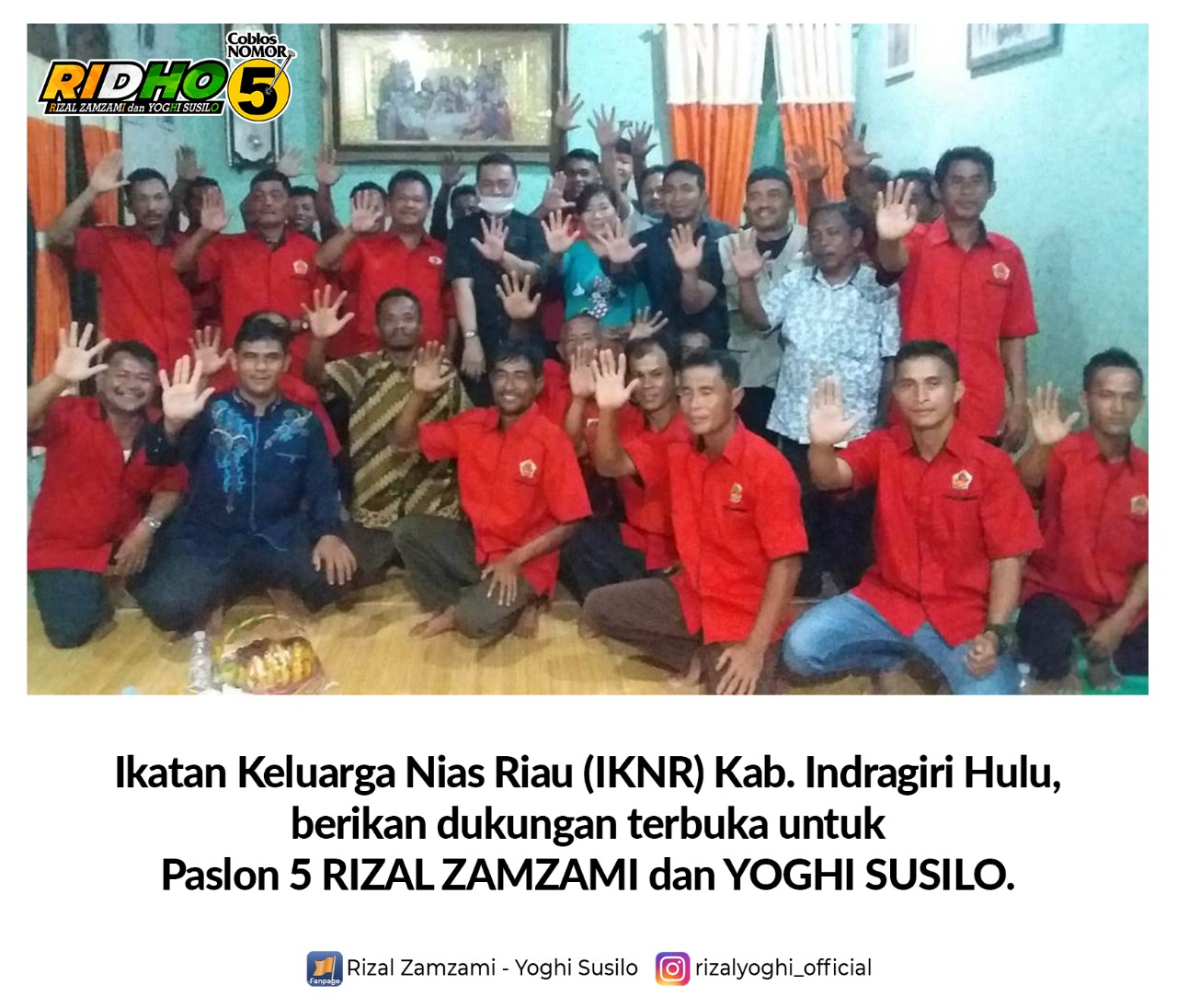 Ikatan Keluarga Nias Riau (IKNR) Inhu, Siap Menangkan Rizal Zamzami-Yoghi Susilo