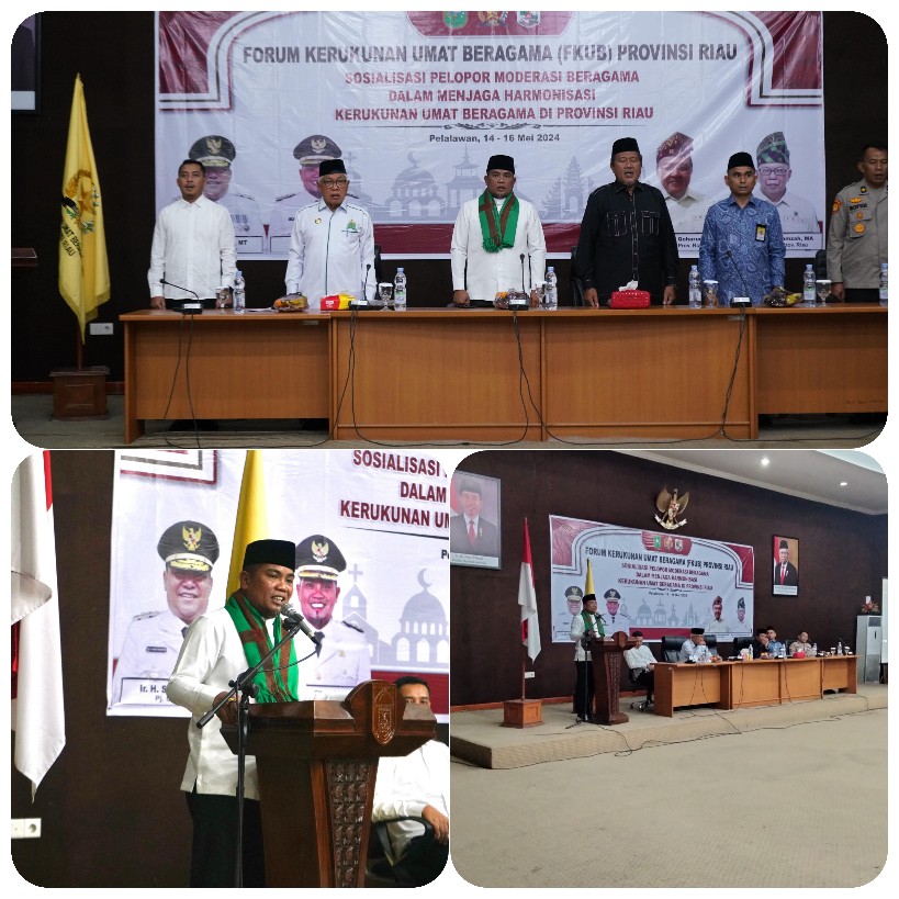 Jaga Harmonisasi Kerukunan Umat Beragama, Bupati Pelalawan Buka Secara Resmi Sosialisasi Pelopor Moderasi Beragama