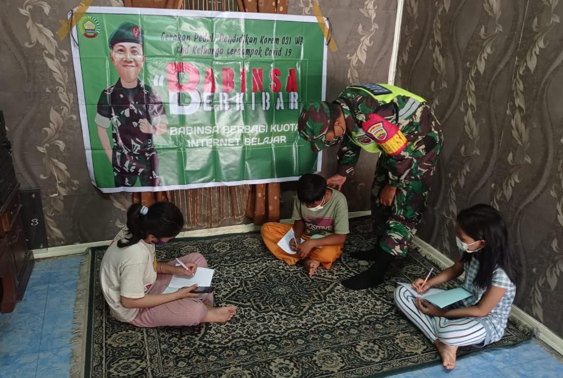 Kopda Lasroha Sigalingging Berharap Siswa Teluk Rimba Eksis Belajar Daring