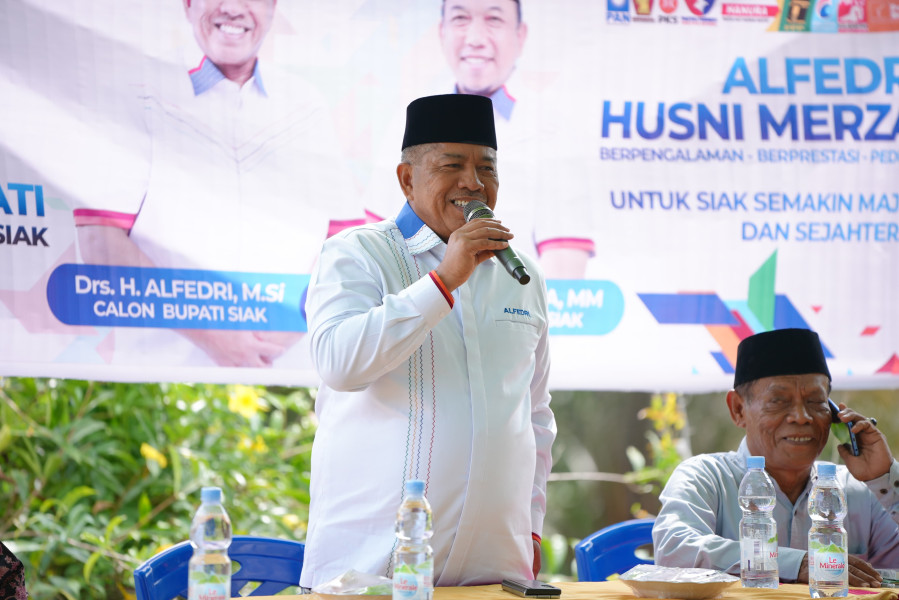 Alfedri Ajak Warga Kampung Seminai Untuk Coblos Nomor 3