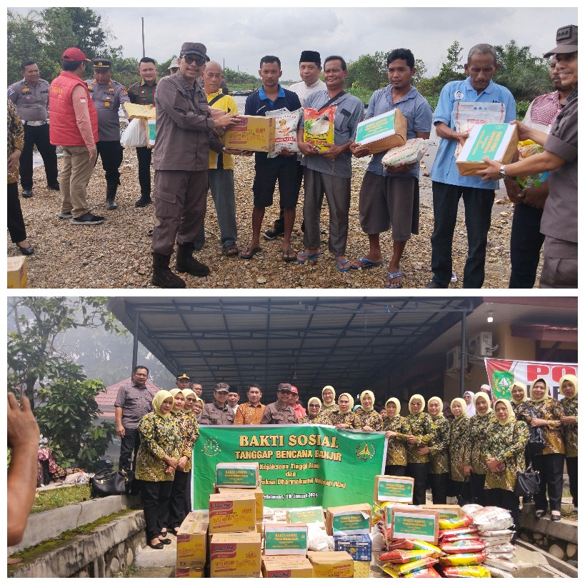 Kajati Riau, Kejari Pelalawan dan IAD Salurkan Bansos di Kabupaten Pelalawan
