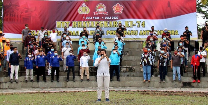 Deklarasi Anti Narkoba, Polda Riau Gandeng Lintas Pemuda Milineal