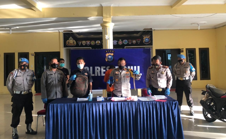 Polres Rohil Ungkap Begal, Korban Tewas Bersimbah Darah