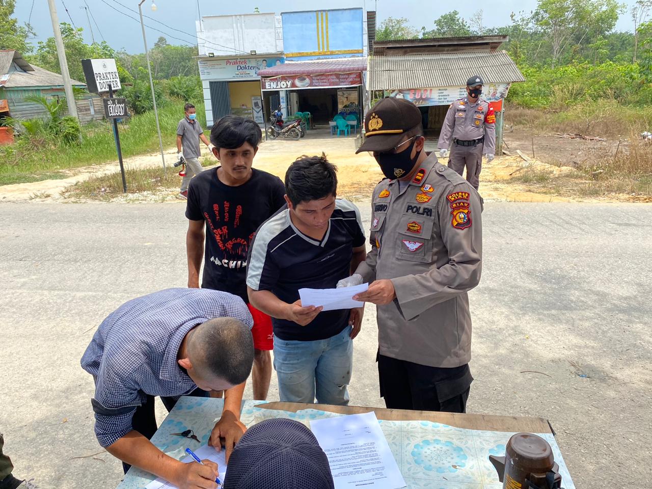 Operasi Yustisi Pendisplinan Prokes Serentak, 28 Masyarakat Sungai Mandau Ditegur