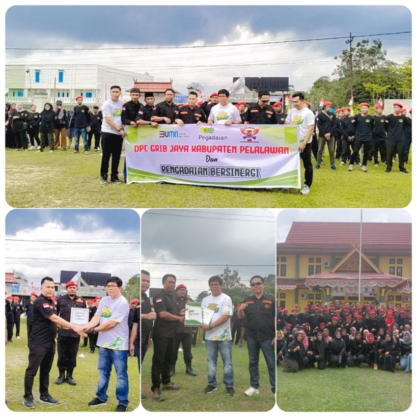 Sinergi dengan Pegadaian Pelalawan, DPC GRIB Jaya Salurkan 90 Sembako ke Anak Yatim di Ukui