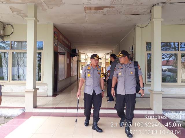 Polres Rokan Hilir Jamin Keamanan Objek Vital Pemilu 2019