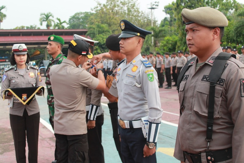 Dalam Rangka Ops Zebra Muara Takus 2019, Polres Inhu Gelar Apel Pasukan