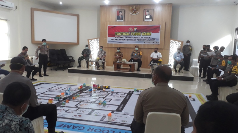 Polres Pelalawan Gelar Simulasi Tactical Floor Game Sispamkota Ops Aman Nusa II
