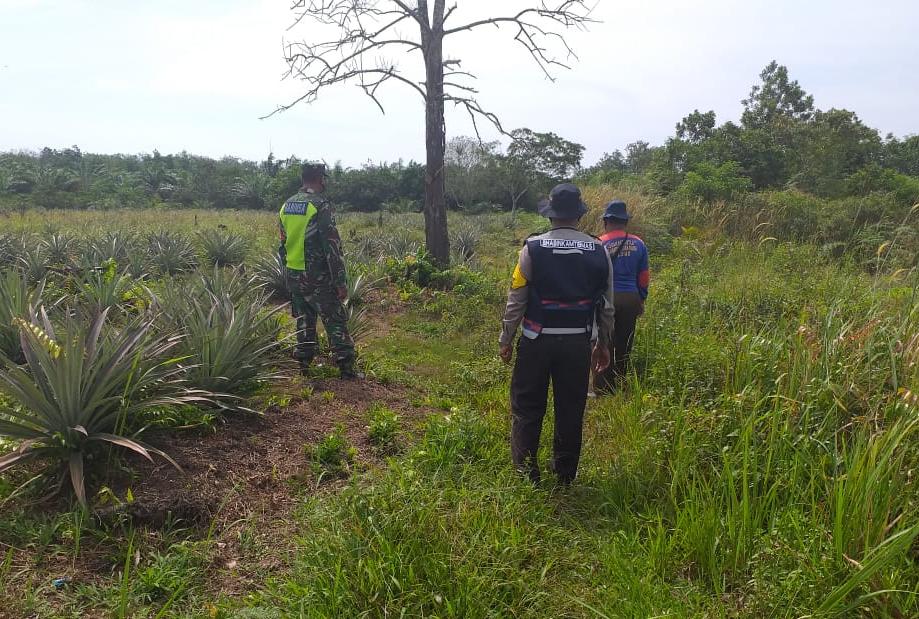 Serda Sarju Bersama Brigadir Eko, Patroli Karhutla di Kampung Tualang