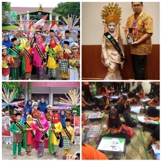 Peringati Sumpah Pemuda dan Sambut Bulan Bahasa, SDN 007 Pangkalankerinci Gelar Pawai Budaya Nusanta